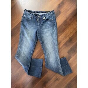 Akademiks Women’s Y2K Bootcut Jeans Casual Grunge 90s Medium Wash Denim Sz 29